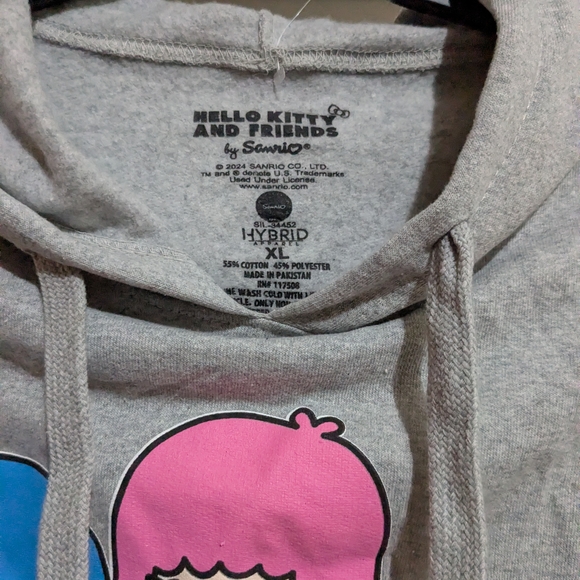 Sanrio Hello Kitty & Friends Gray Hoodie XL - Picture 4 of 10